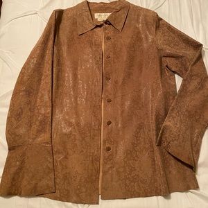 Margaret Godfrey Leather Shirt Jacket - XL